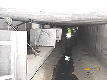 Stauklappen abgesenkt